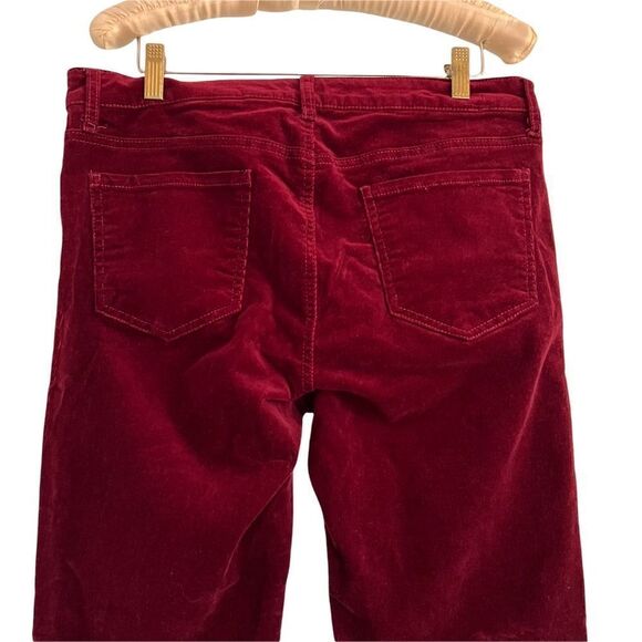 Edyson Hampton Skinny Corduroy Pants Burgundy Pinwale Cords 30 - Picture 3 of 7